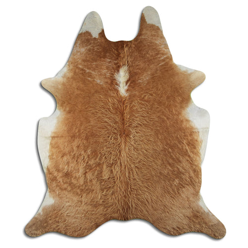 Braun-Weißes Kuhfell XXL