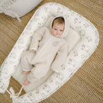 Baby-Strampler „Schaf“; Ecru