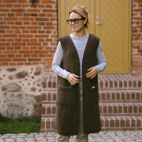 Merino Weste ''Sea'' Braun