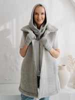 Merino Weste ''Wave'' Grau