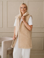 Merino Weste ''Wave'' Beige